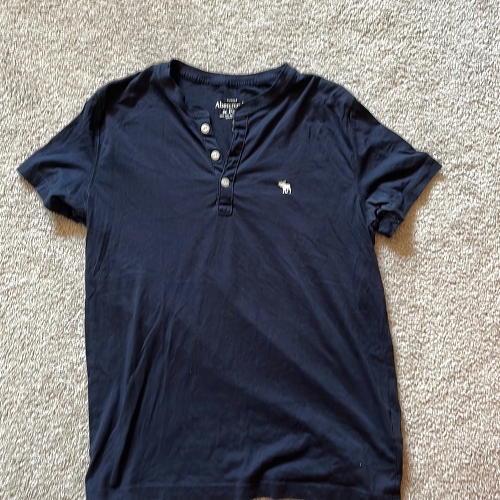 Abercrombie & Fitch, mens, shirt, blue, small